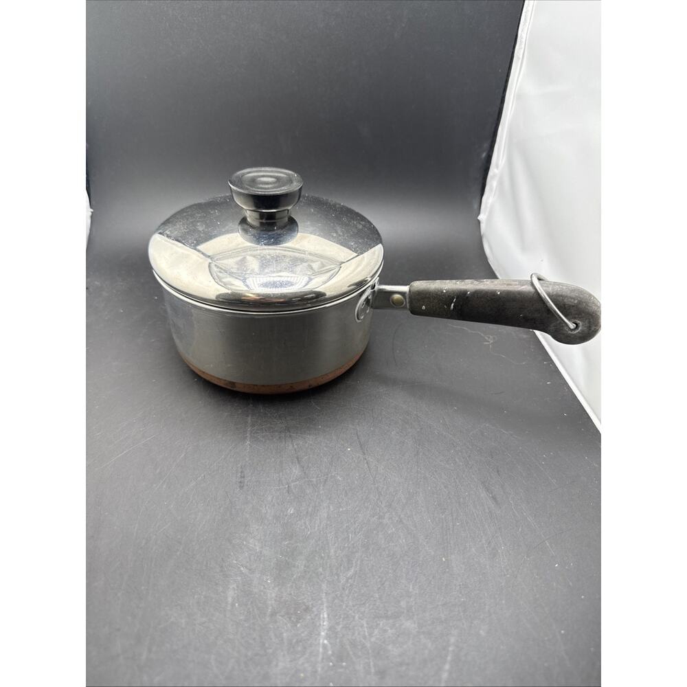 Revere Ware Copper Bottom Cookware 1 Qt Sauce Pan With Lid
